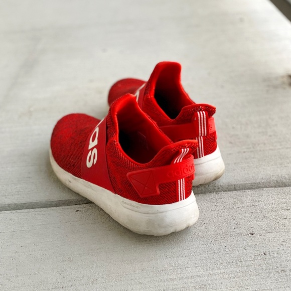 Adidas Red & White Cloudfoam Sneakers 1 - Picture 3 of 7